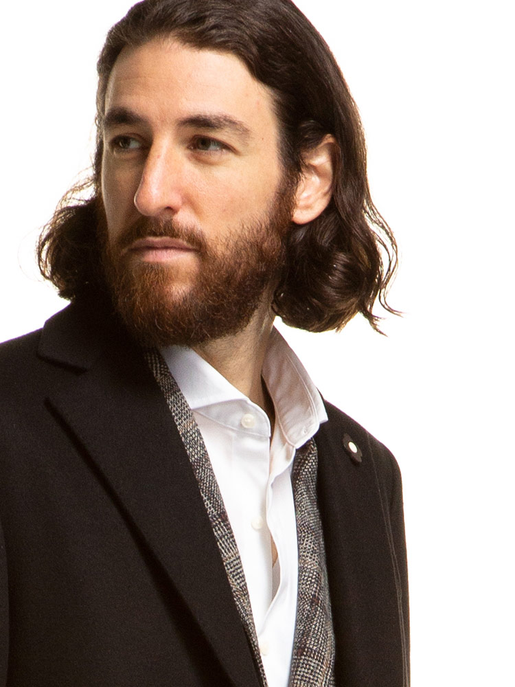 LARDINI (ラルディーニ) ウール100％ 無地 シングル チェスターコート