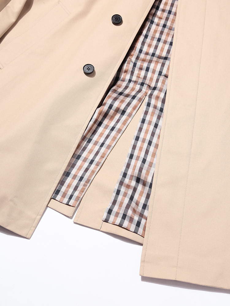 Aquascutum (アクアスキュータム) 綿100％ 裏地チェック シングル