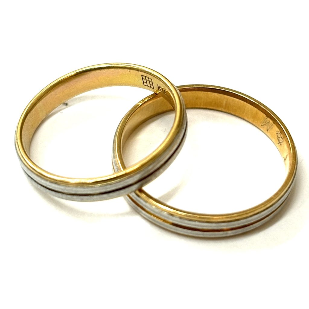 K18 Pt900 コンビ 4g K18/Pt900 コンビリング 4.2g（金がプラチナより