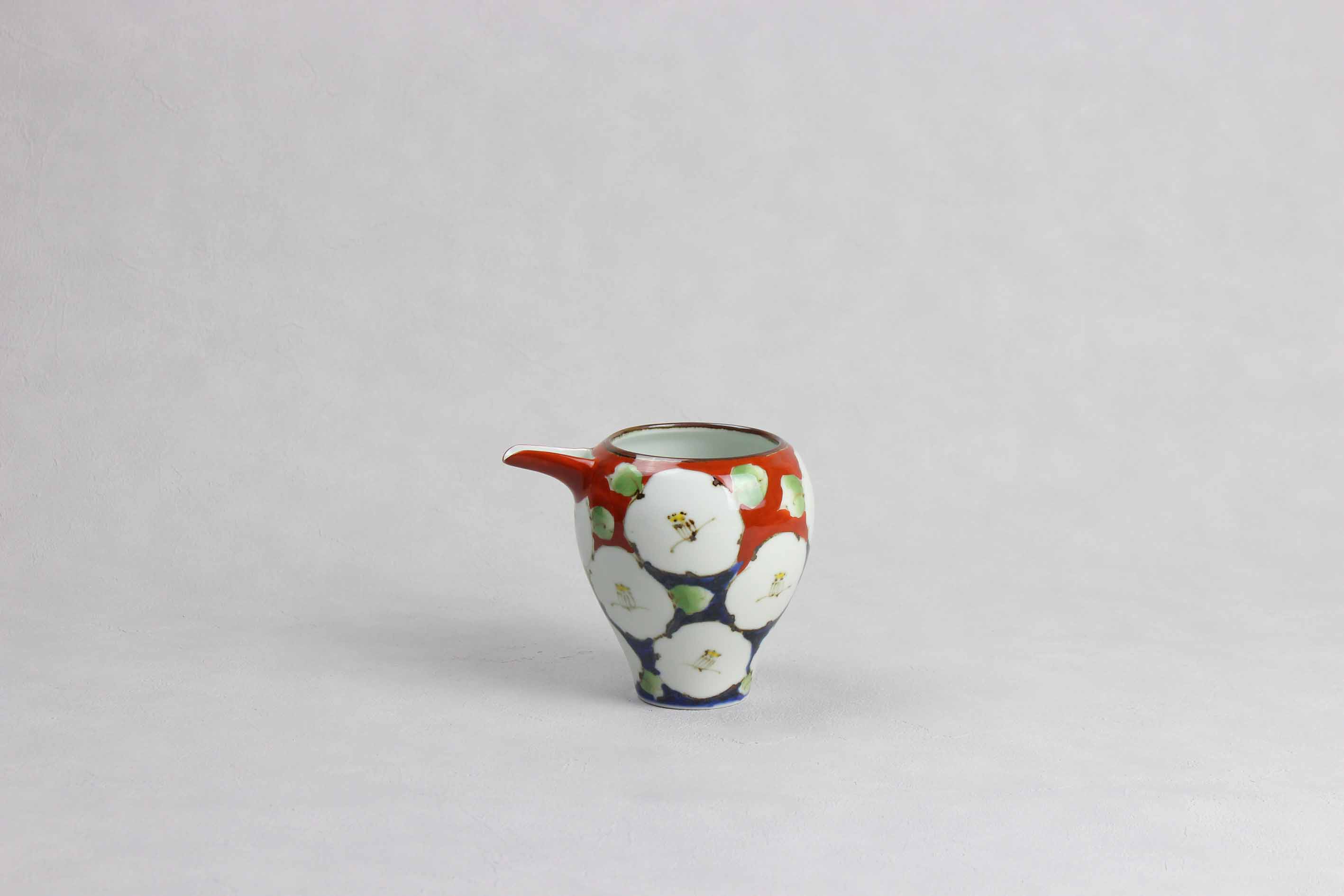 酒器の店さわらび / Sale 片口酒器：染錦濃椿