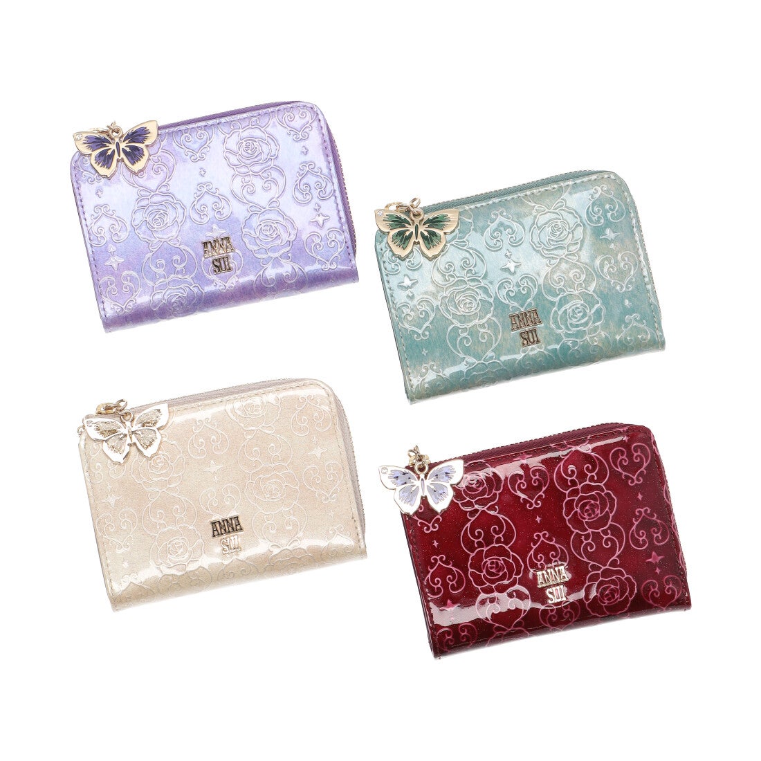 アナスイ ANNA SUI ローズハート マルチケース （ラベンダー） -人気