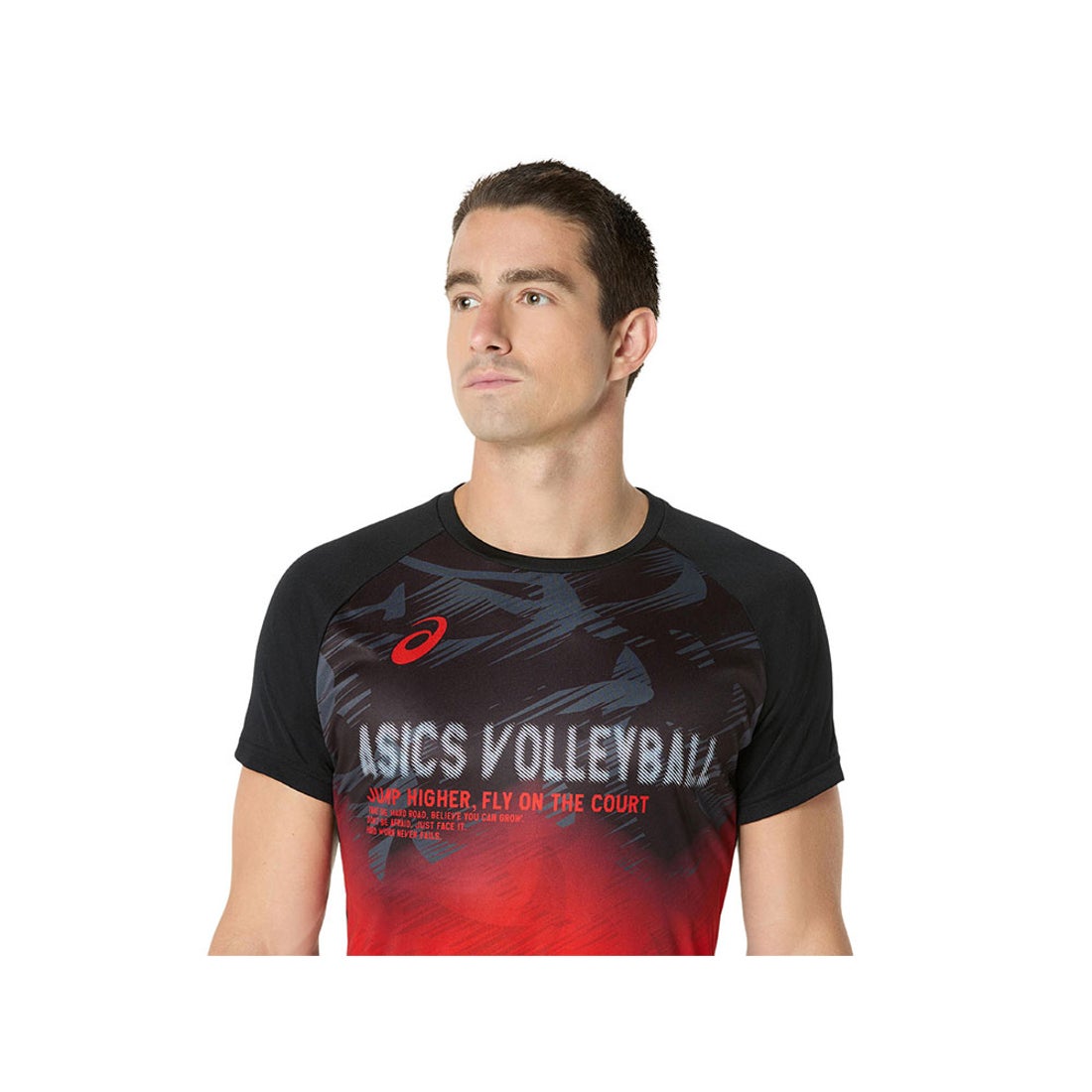 ASICS CAPCOM バレーボールシャツ 3XL レッド/ブラック ASICS CAPCOM