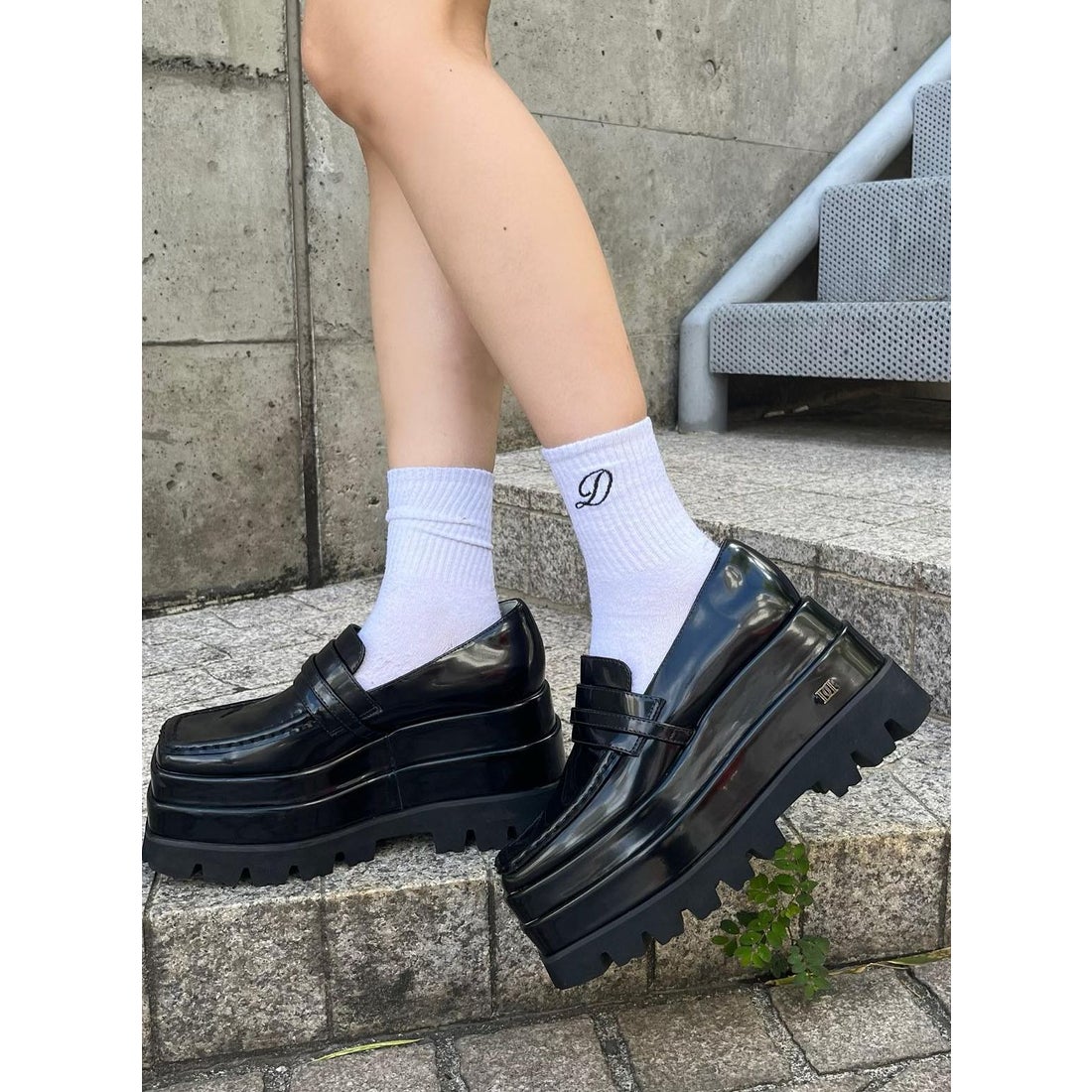 ダーリッチ Darich プラットフォームローファー （ブラック） -靴