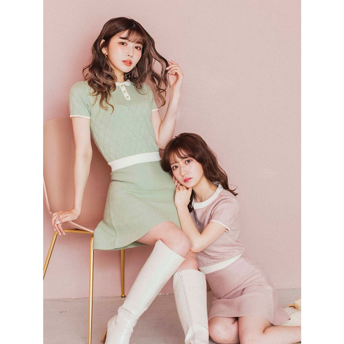 ダーリッチ Darich マカロンミニワンピース （ピンク） -ファッション