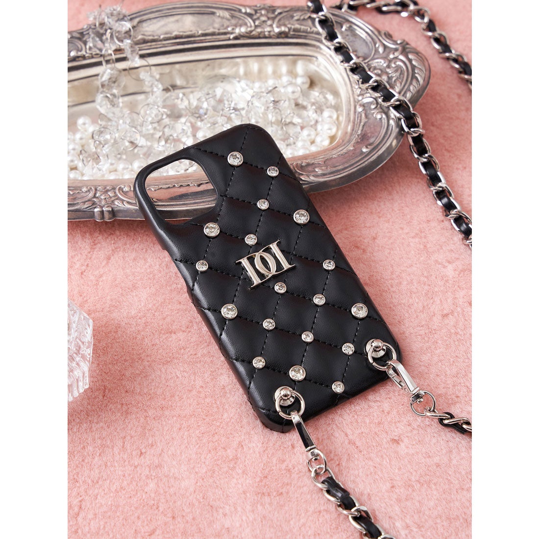 ダーリッチ Darich キルティングビジューiPhoneケース （サックス