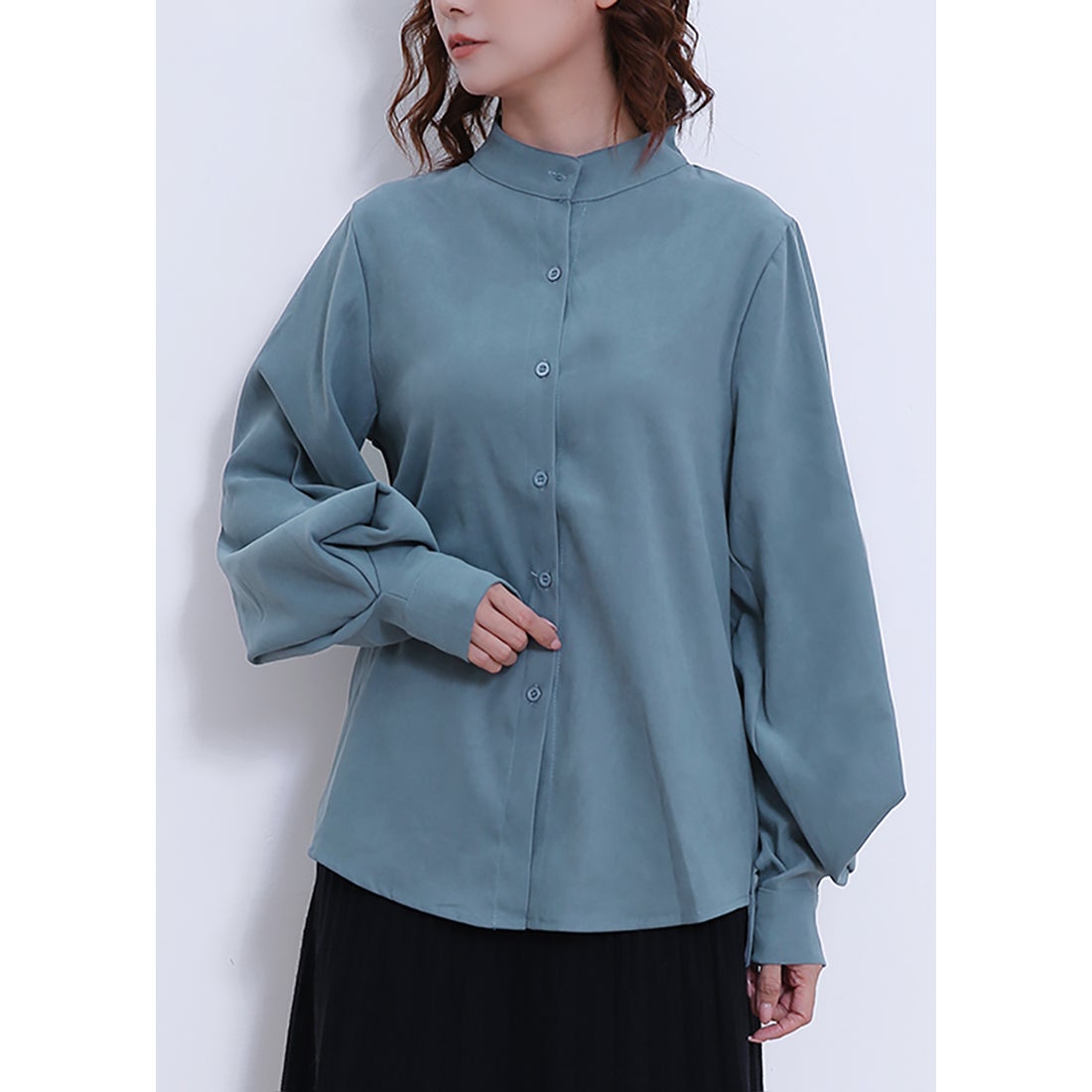 ドゥー ベル Doux Belle 秋新作 シャツ スタンドカラーシャツ