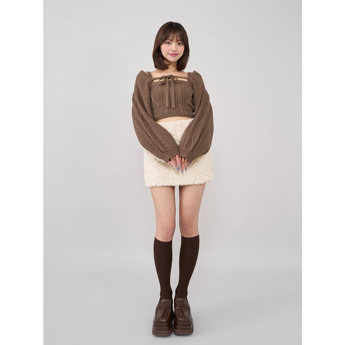 ダーリッチ Darich プラットフォームローファー （ブラウン