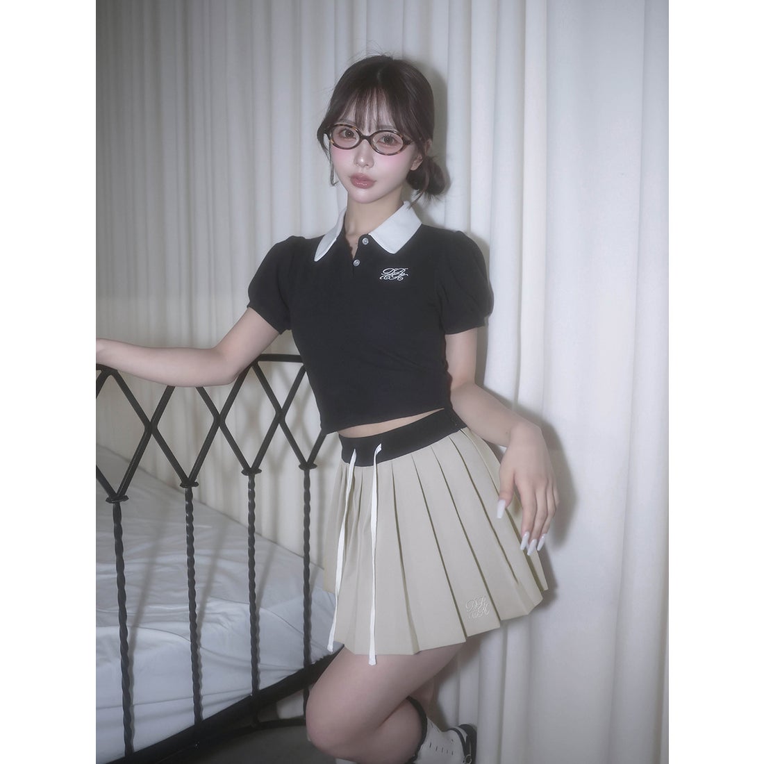 ダーリッチ Darich DRCHバイカラーポロシャツ （ブラック