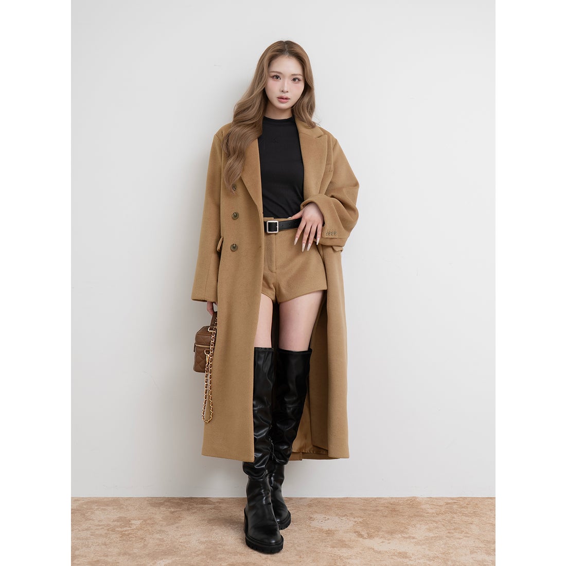 ダーリッチ Darich ダブルロングチェスターコート （グレー