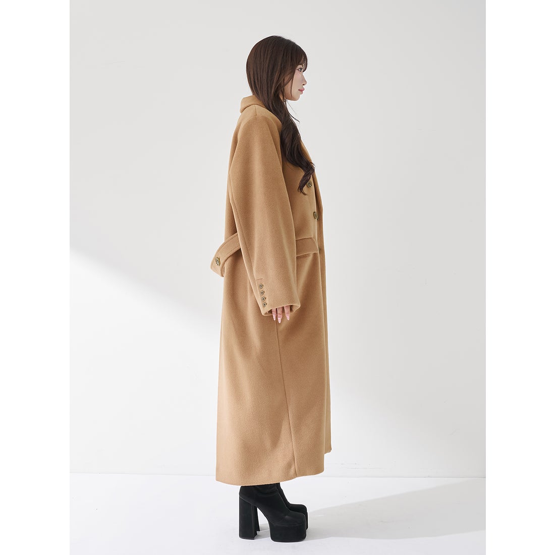 ダーリッチ Darich ダブルロングチェスターコート （キャメル