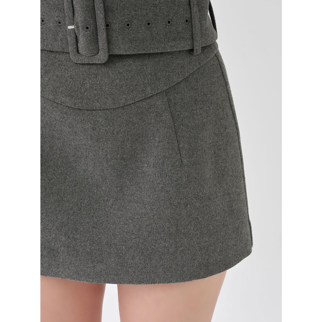 ダーリッチ Darich シェイプラインベルトミニスカート （ブラック