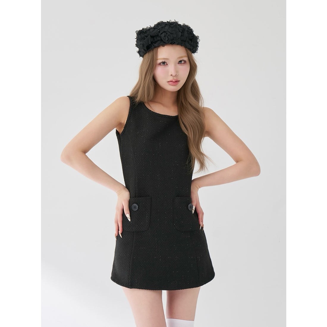 ダーリッチ Darich ツイードアンサンブルノースリミニワンピース