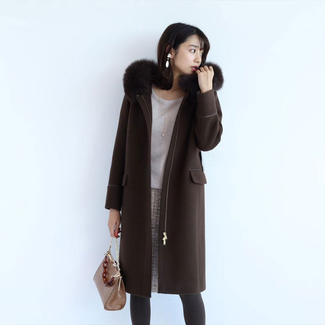 JUSGLITTY 3wayコート （ブラウン） -靴＆ファッション通販 ロコンド