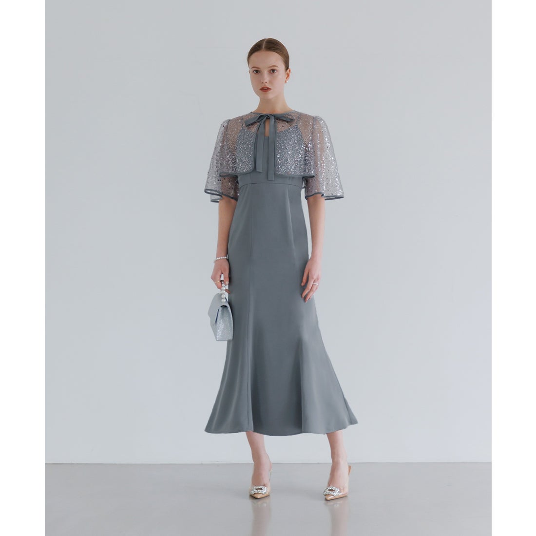 レジャ Leja スパンコールビジューボレロマーメイドドレスワンピース2