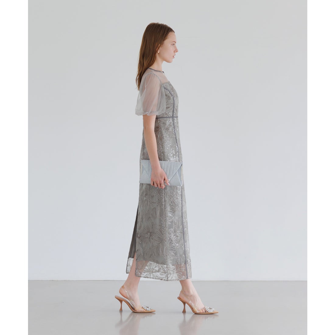 レジャ Leja アシンメトリーシアーフラワードレス美脚効果結婚式