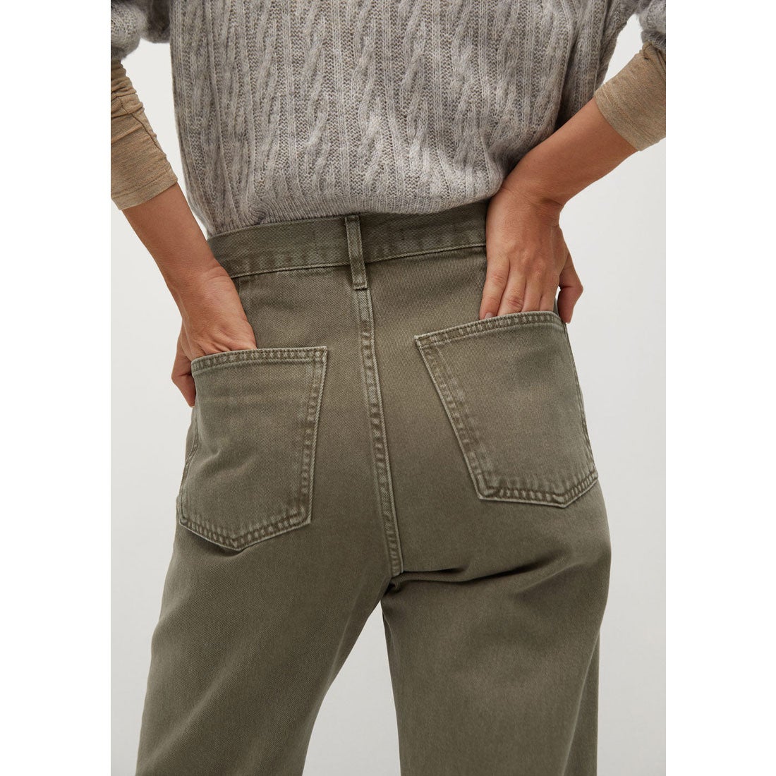 ジーンズ .-- VERONICA （ベージュ-カーキ） -MANGO - マンゴ公式