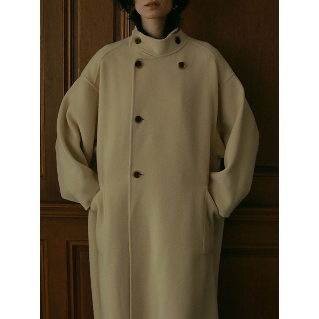 エトレトウキョウ ETRE' TOKYO スタンドカラーリバーロングコート