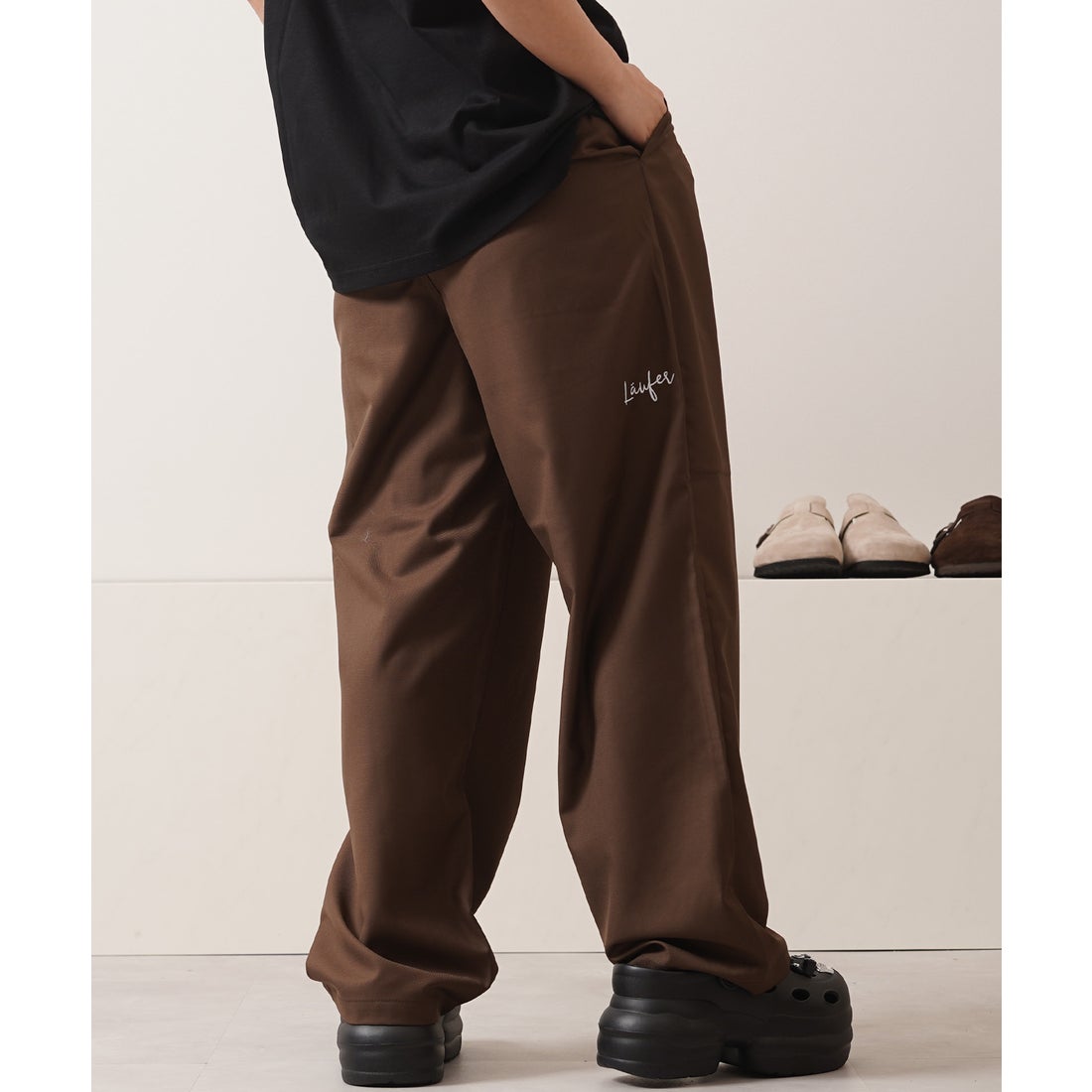ワンフォークロージング 1111clothing 【 Laufer TR ワイド スラックス