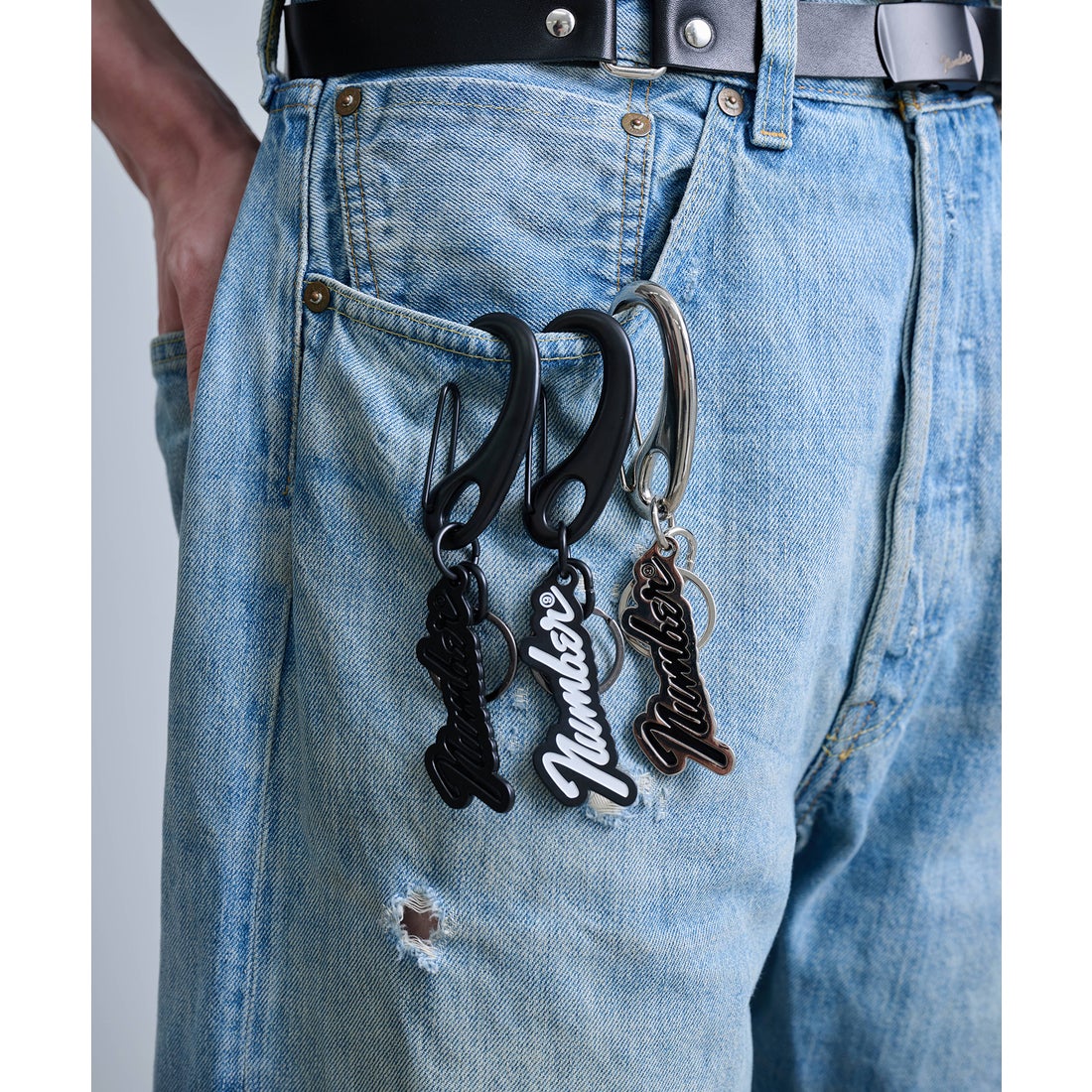 ナンバーナイン NUMBER (N)INE Number⑨ LOGO MOTIF KEY HOLDER