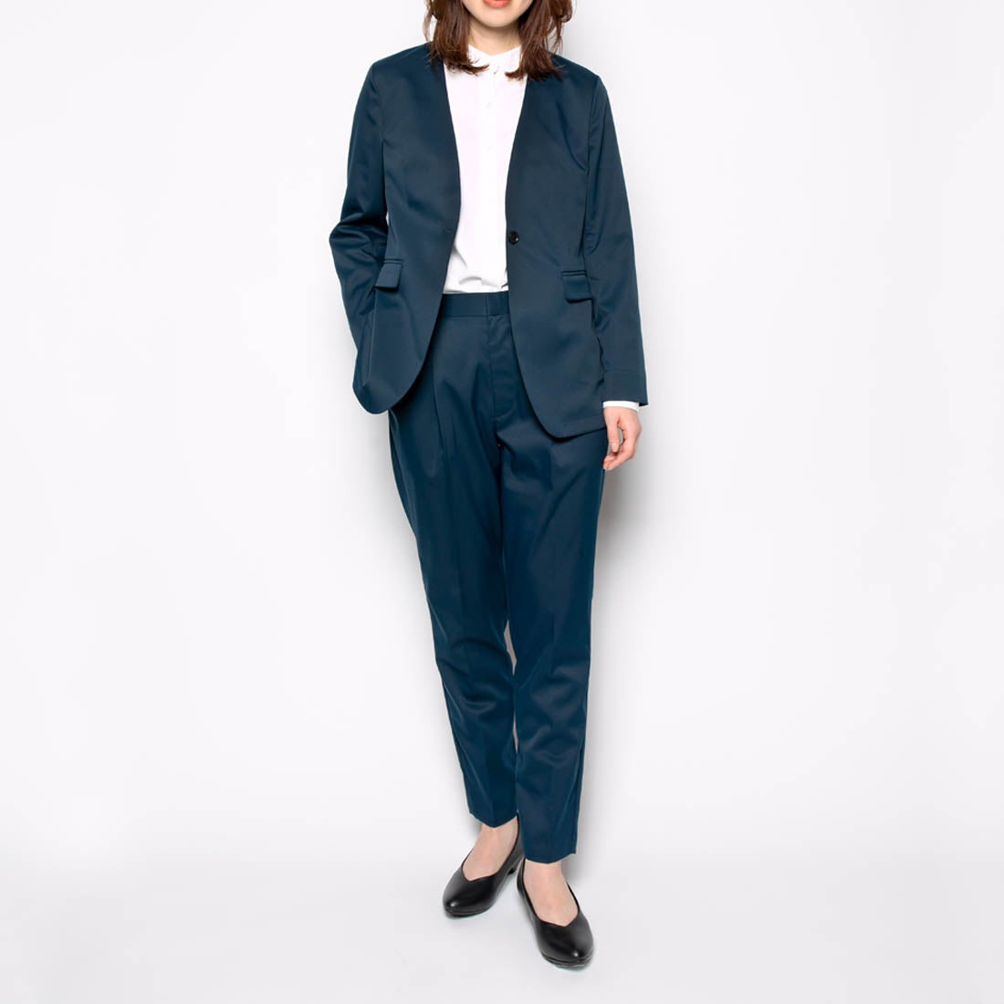 WWS×センセイカプセル ノーカラージャケット （ネイビー） -WWSワーク