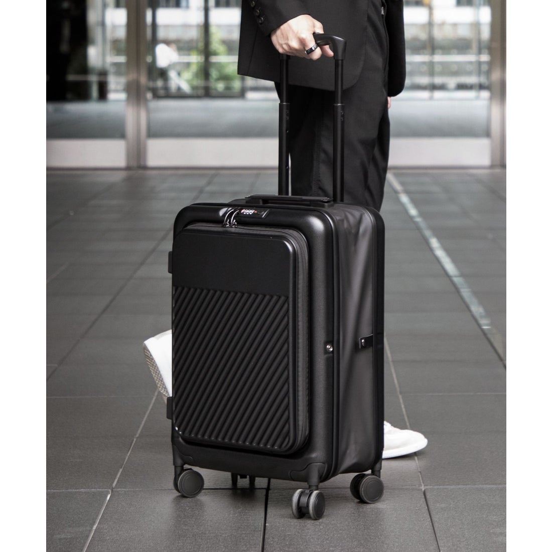 底値☆[NAKURU] キャリーケース 機内持込 フロントオープン 45L スーツ