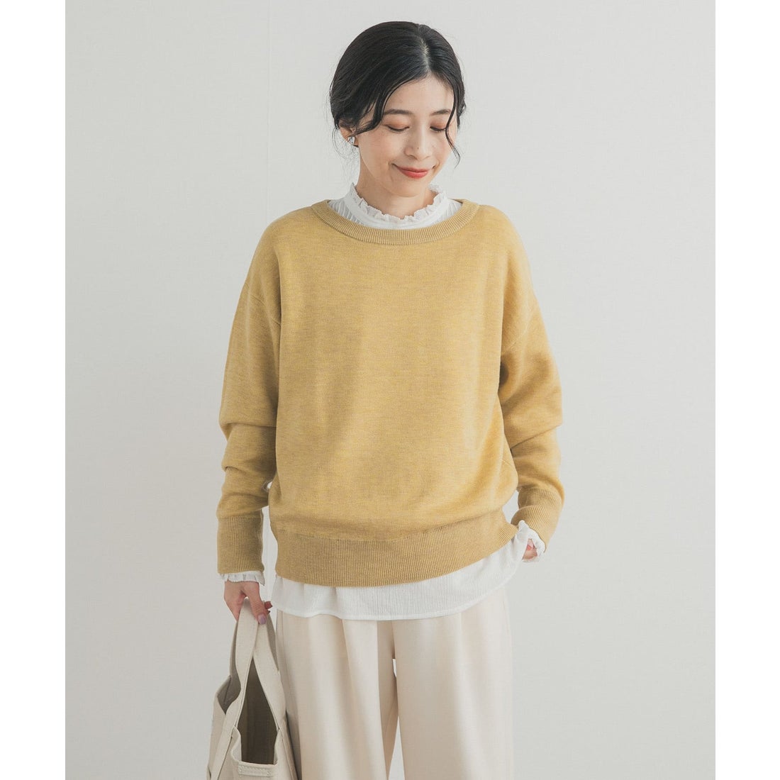 へ ert kingdom 25aw ボートネックニット おうちで洗える】顔周り