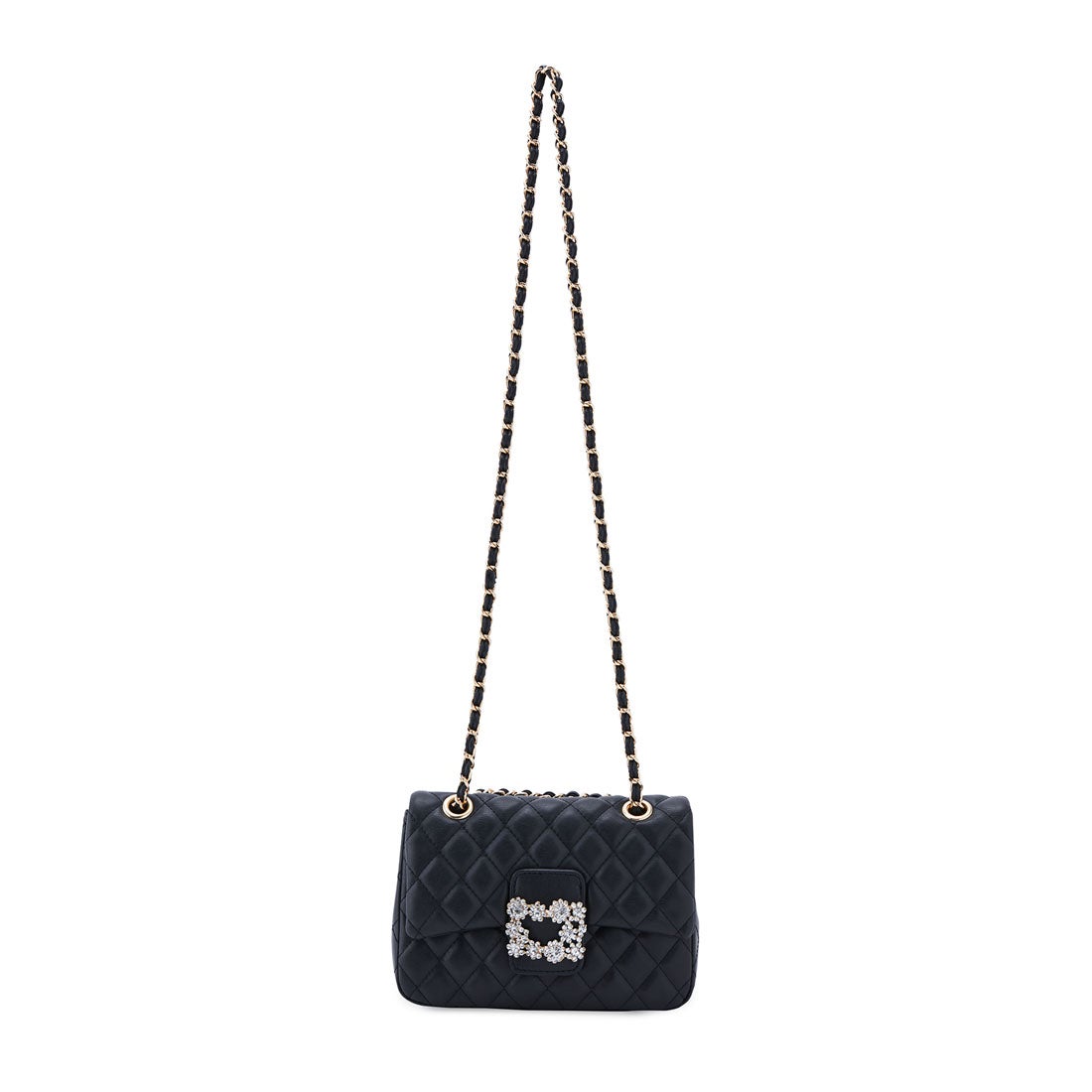 ビス VIS 【2WAY】ビジューチェーンショルダーバッグ （ブラック（01