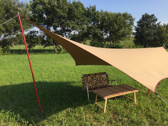 利根川ゆうゆう公園でテンマクデザイン「ムササビウイング」を初張り