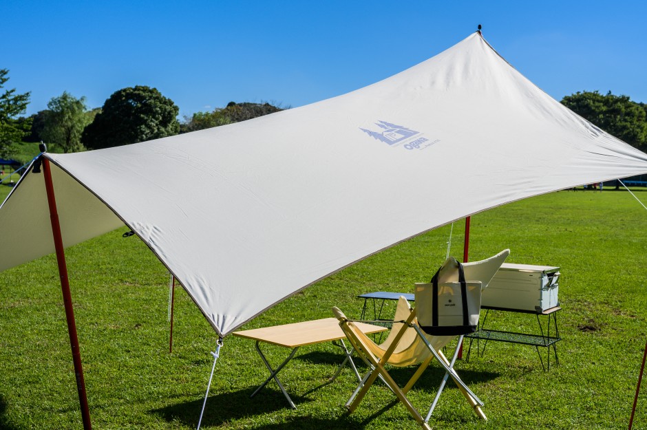 ogawa「システムタープ ペンタ 4×4 T/C」を開封＆初張り