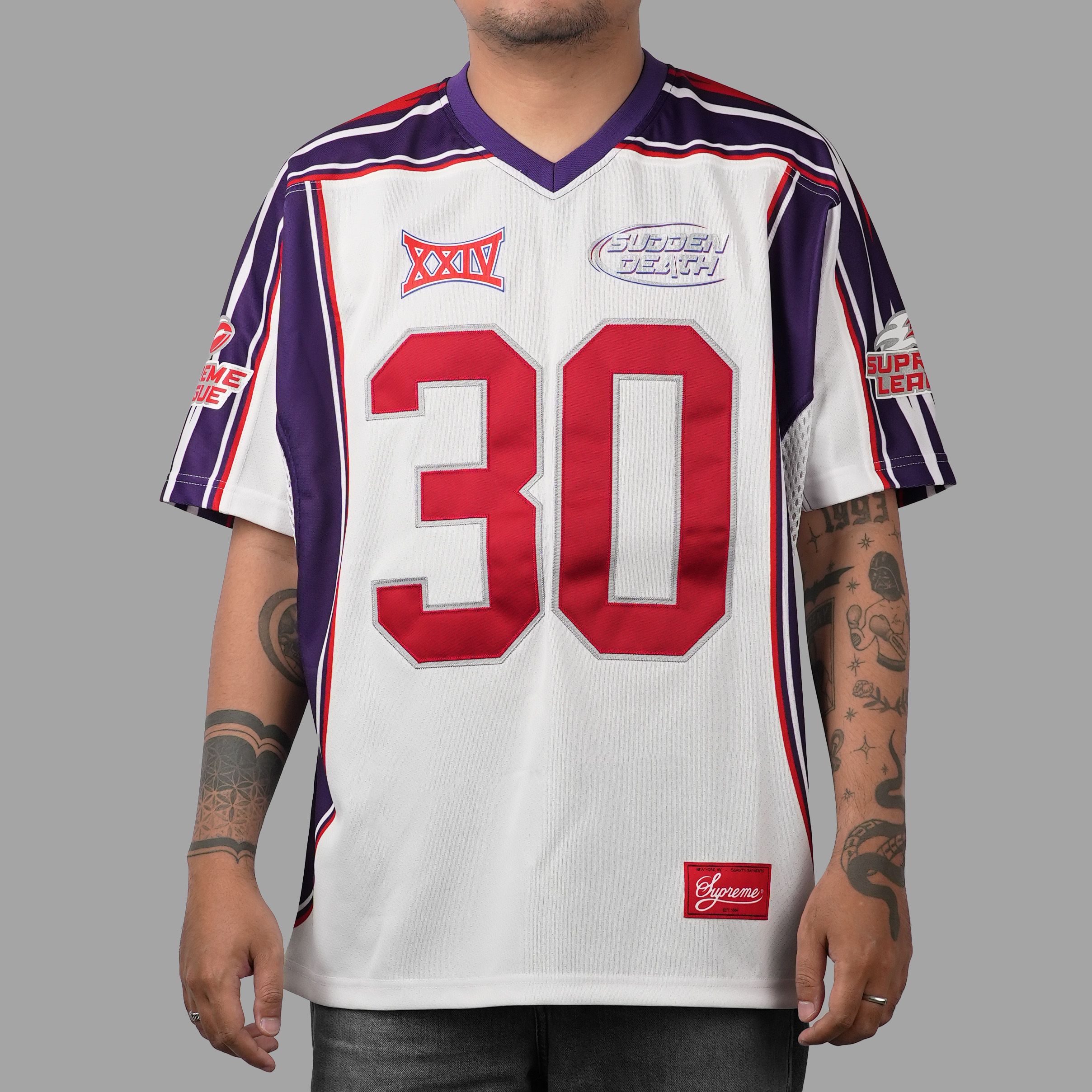 Supreme Sudden Death Football Jersey White SS24 | Senikersku
