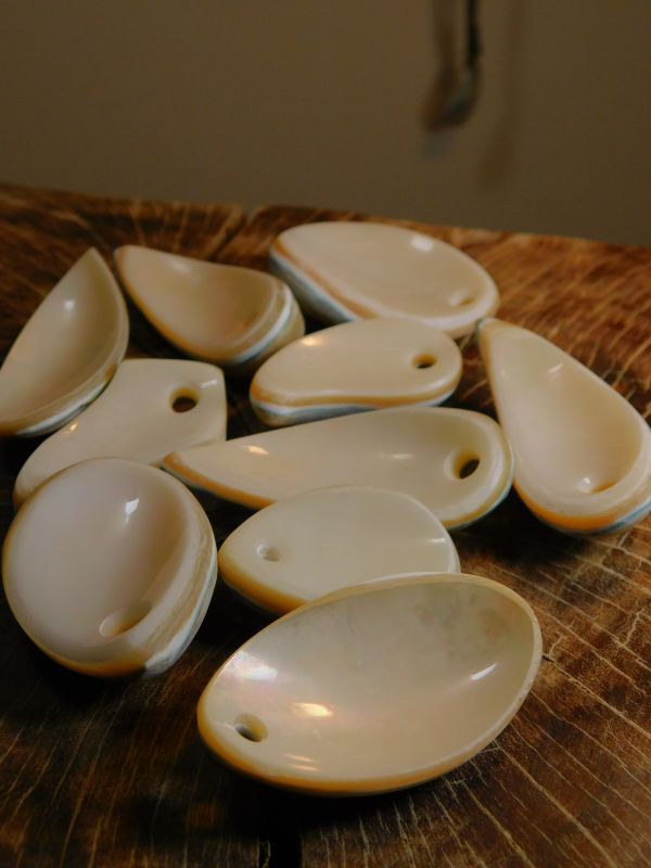 kijihata2023 夜光貝真珠磨き6と7 2個 kijihata2023 夜光貝真珠磨き6