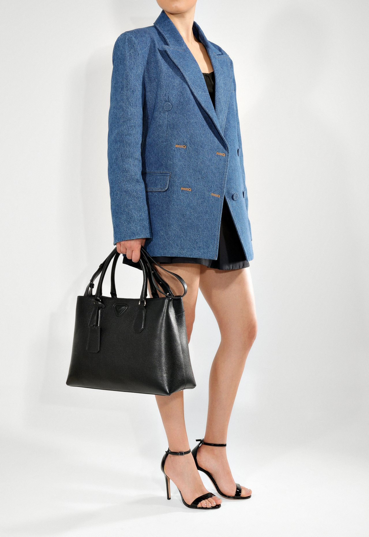 Bolsa Tote Preta Schutz Grande Olie Couro | ZZ MALL