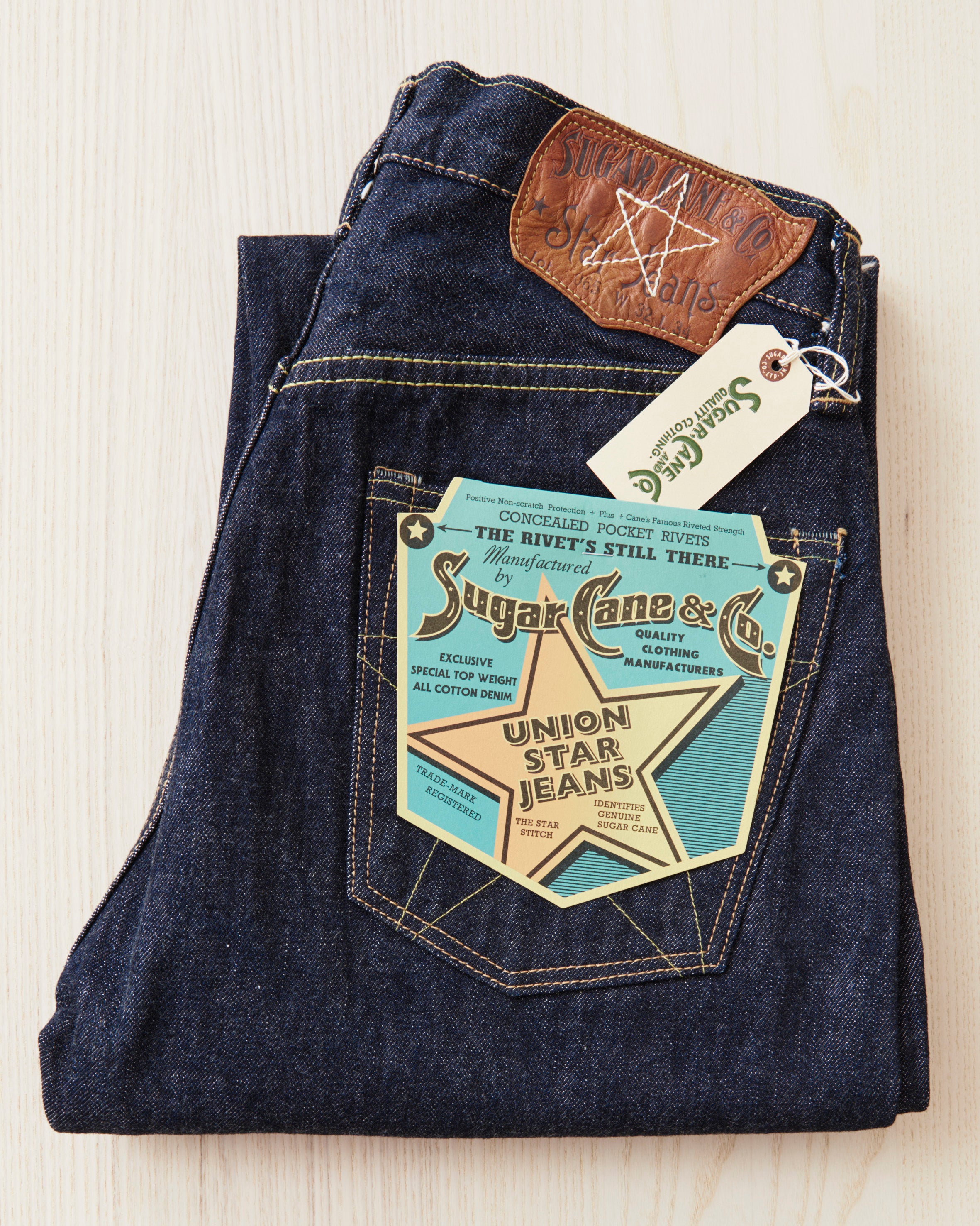 Sugar cane & Co. Lot SC40065 14,25 Oz Denim Union Star Jeans