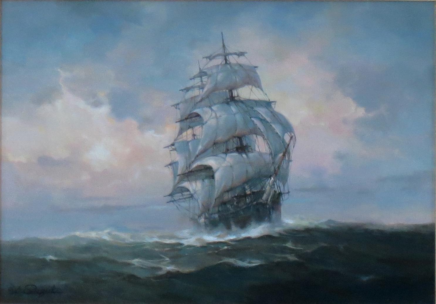 鈴木政輝 えがく 壮途 ジグソーパズル 油彩・帆船画シリーズ 1000