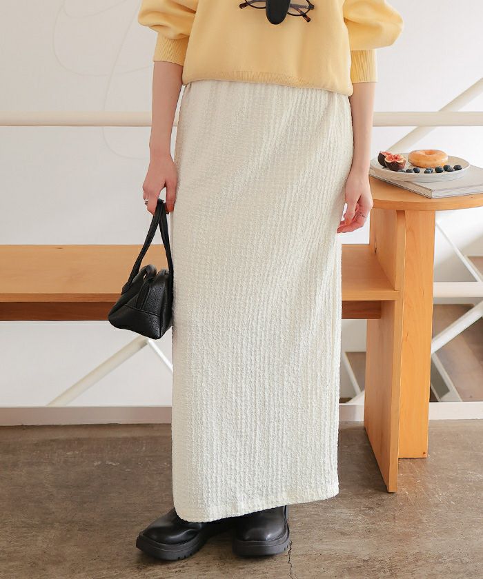 ポコポコジャガードIラインスカート | titivate