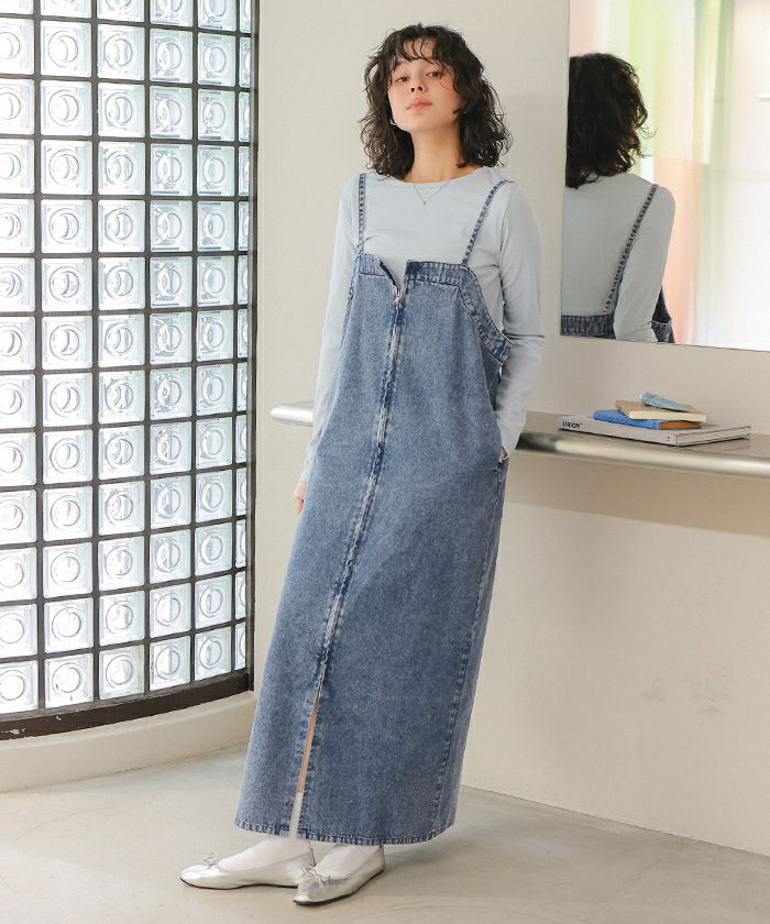 フロントZIPデザインジャンパースカート | titivate