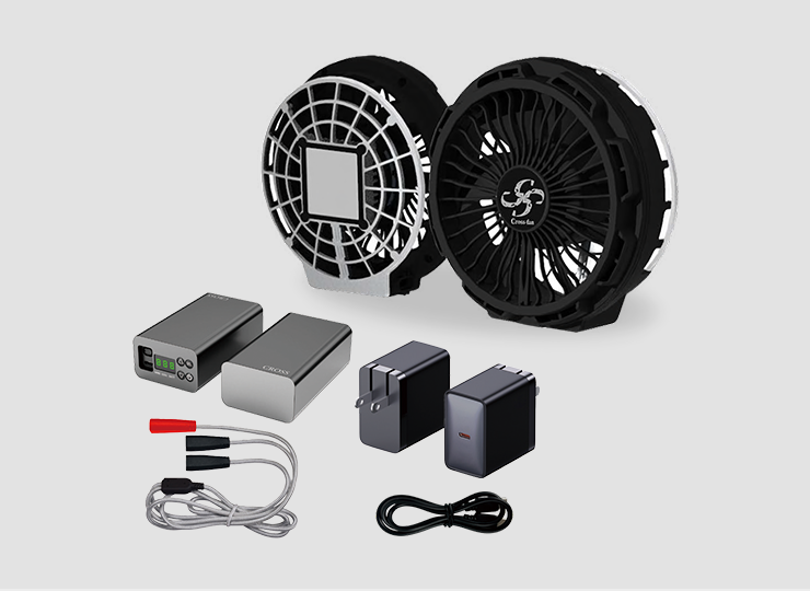 Cross-fan Ex40 スターターキット (電動ファン付き作業服に装着する