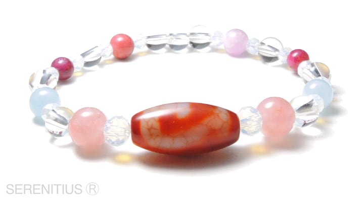 天珠5387△赤龍紋 太極天珠