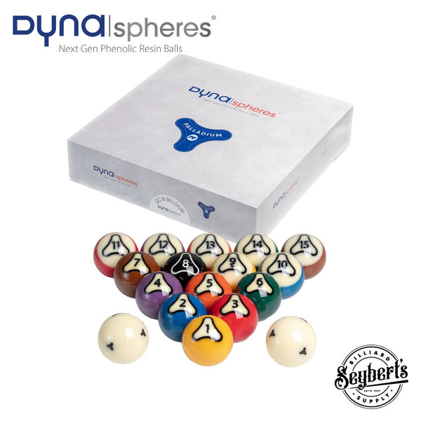 Dynaspheres Palladium TV 572mm Pool Ball Set - Seybert's Billiards