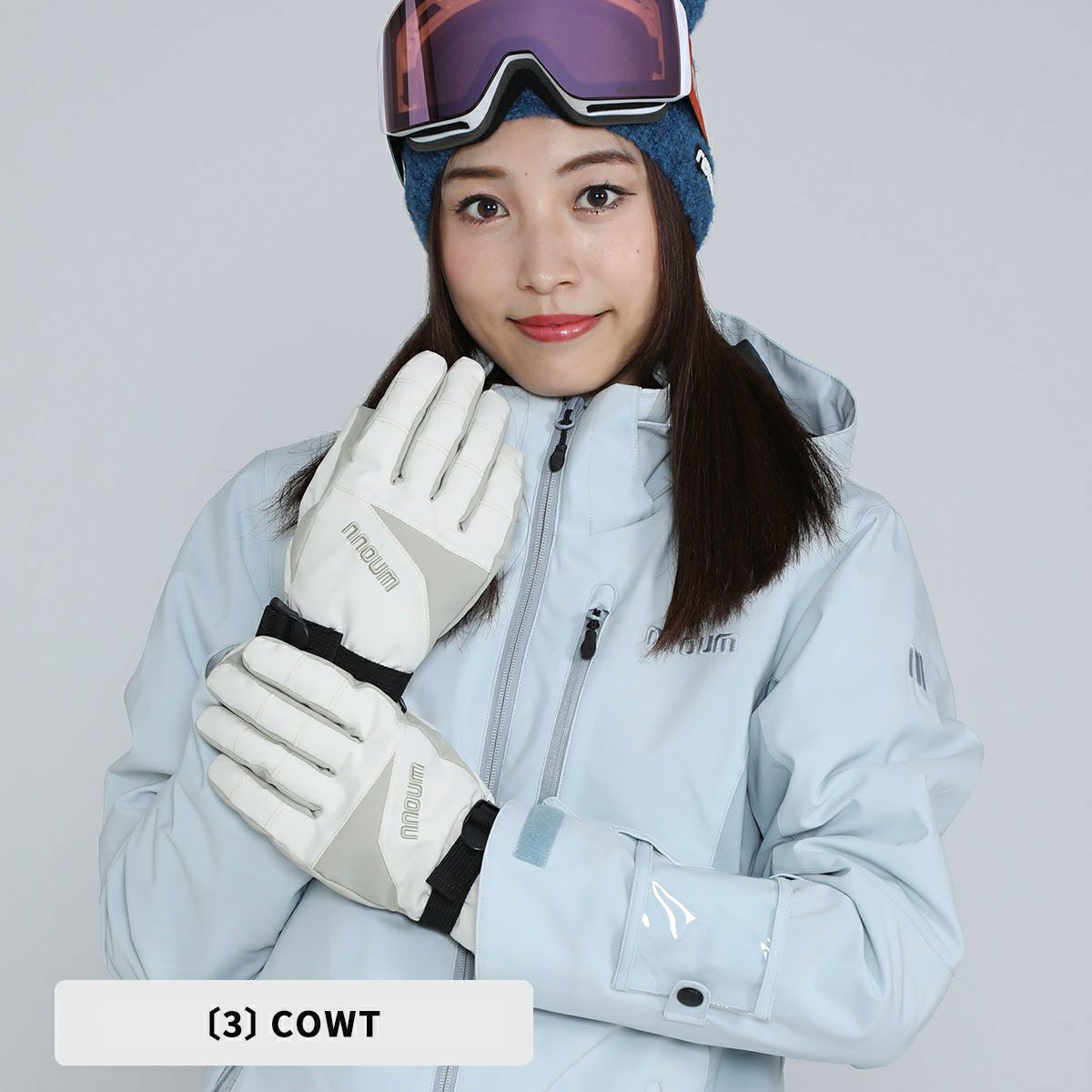 Ride 紫X青紺 レディースS スノボウェアスキーウェア ROXY手袋付き