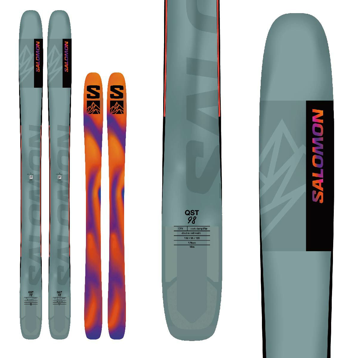 Salomon スキー板 130cm 106-80-98｜Salomon スキー板 130cm 106-80-98