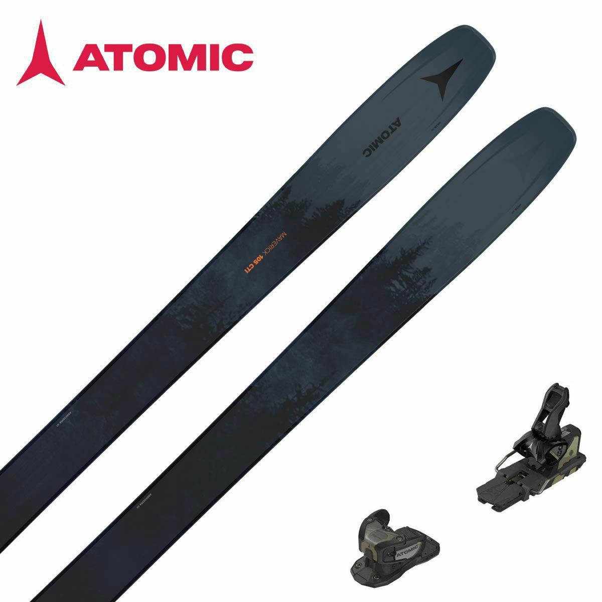 スキー板 ATOMIC Slavor3 148cm 100cmストック付 スキー板 ATOMIC