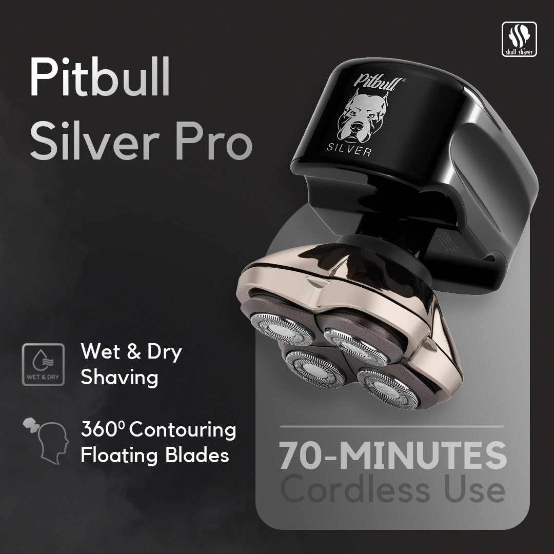 Pitbull Silver PRO SX5 Shaver | Smooth, effortless grooming for head &