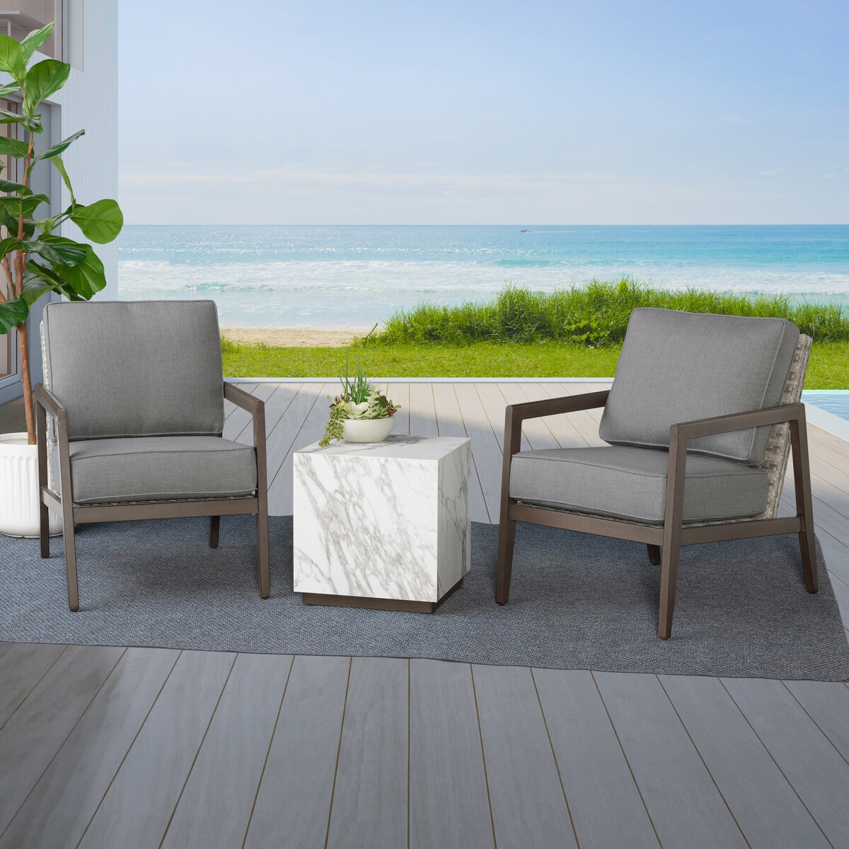 アジオ KEATS テーブル&チェア 3点セット #1713476 | コストコ商品