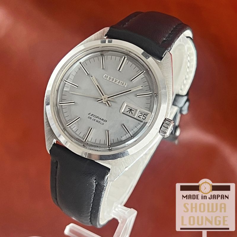 シチズン レオパール メタリックシルバーダイヤル 4-720041Y 26石