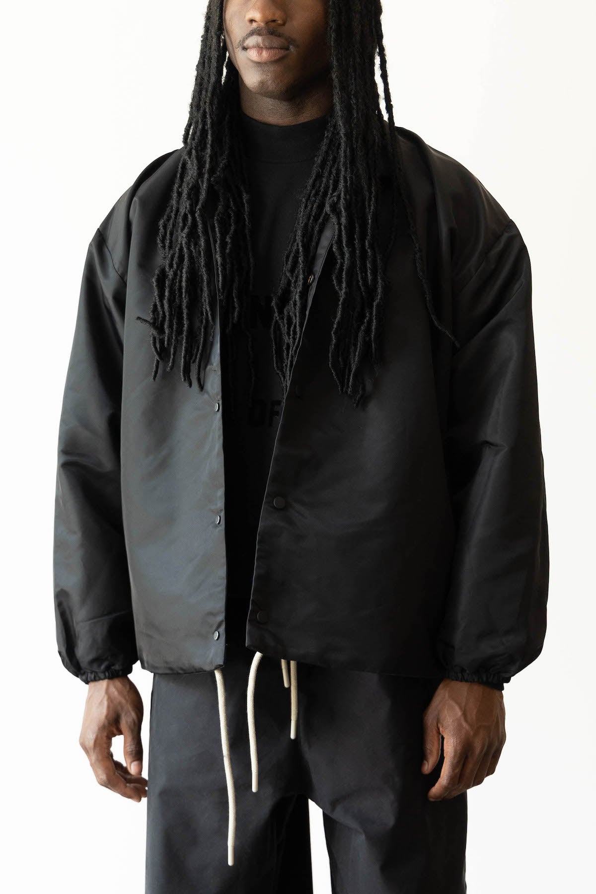 Fear of God Essentials Coaches Jacket | Jet Black | Canoe Club