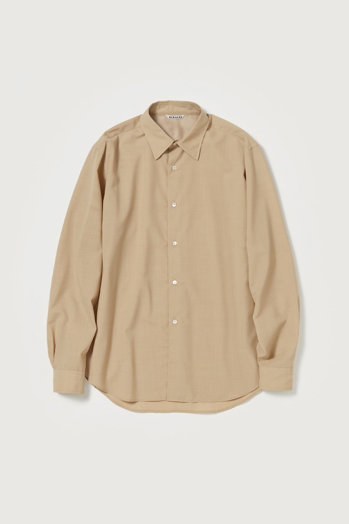 Auralee Superfine Tropical Wool Shirt | Top Beige | Canoe Club