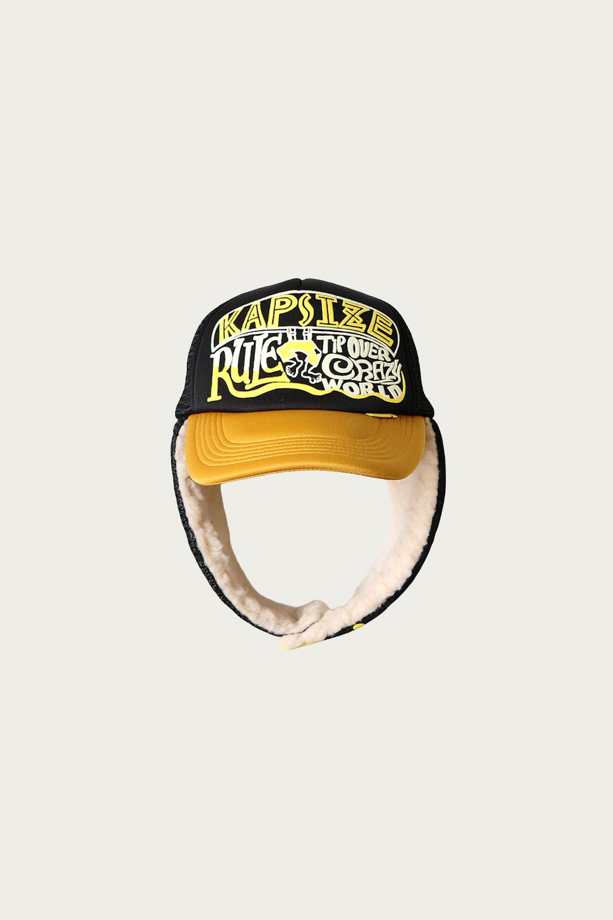 Kapital KAPSIZE RULEpt LUMBER Track CAP | Black/Gold | Canoe Club