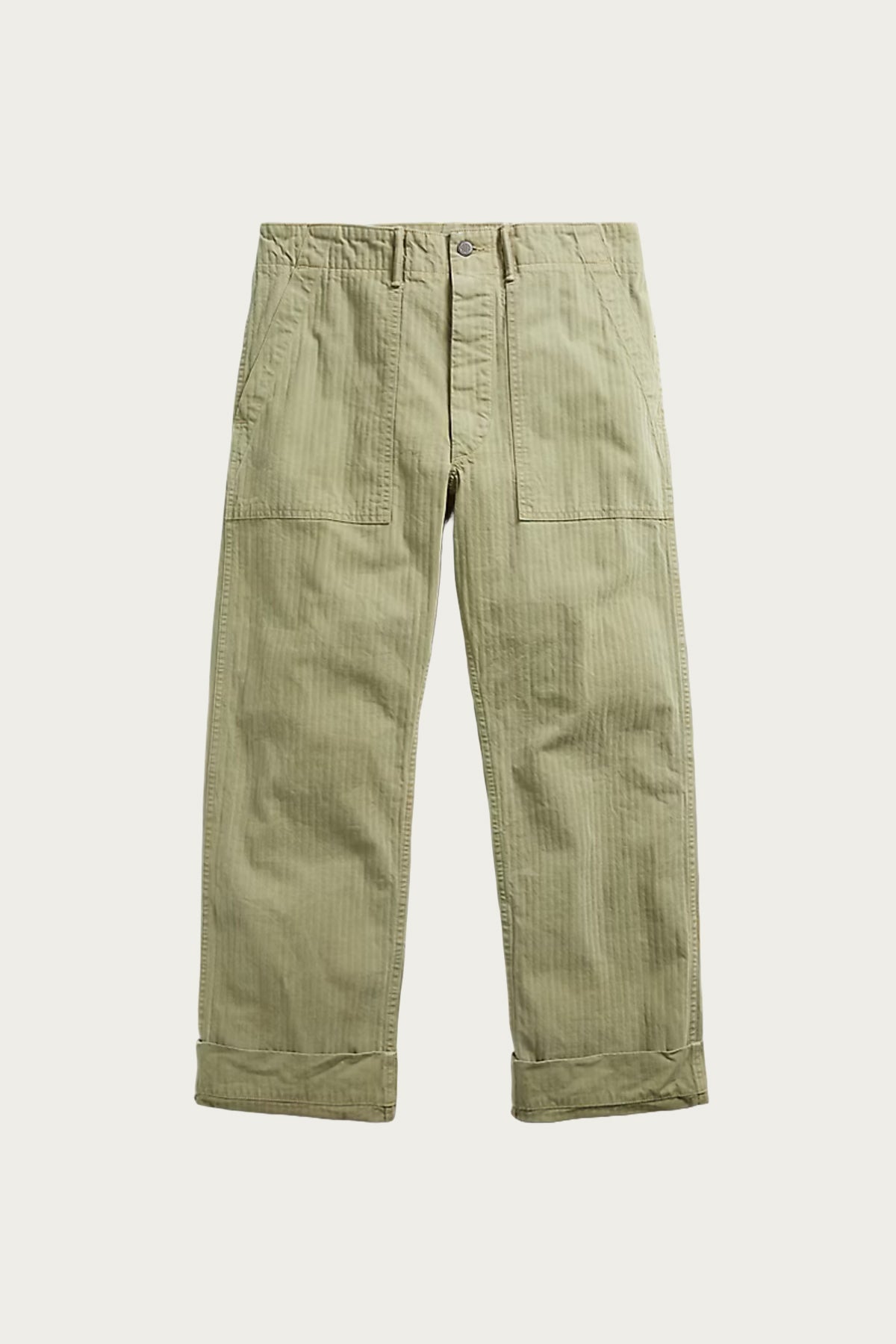 RRL Flat Front Cotton Herringbone Army Utility Pant | Brewster
