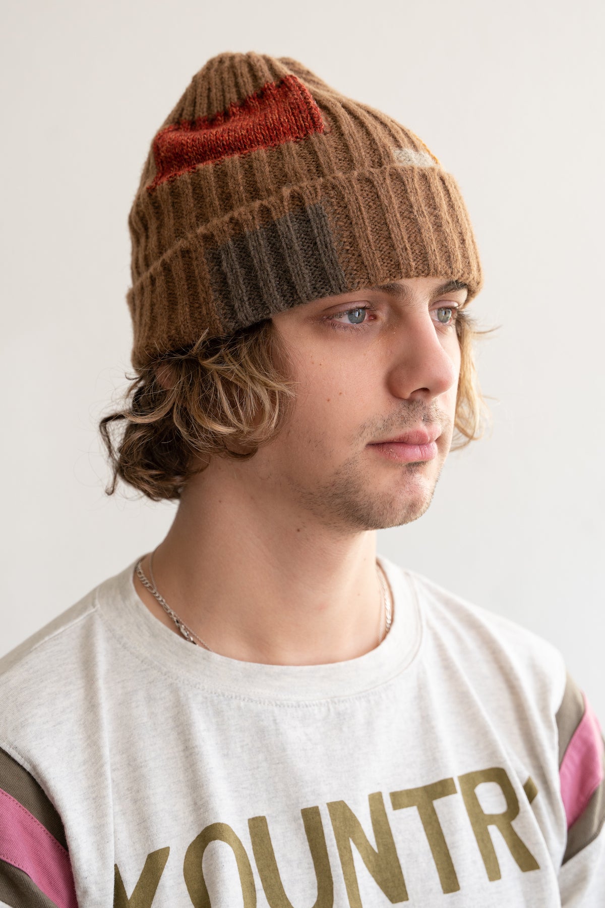 Kapital 5G Wool TUGIHAGI Knit Cap | Brown | Canoe Club